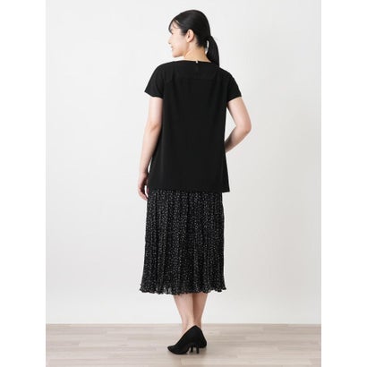 刺繍クルーネックTシャツ （ブラック）｜詳細画像