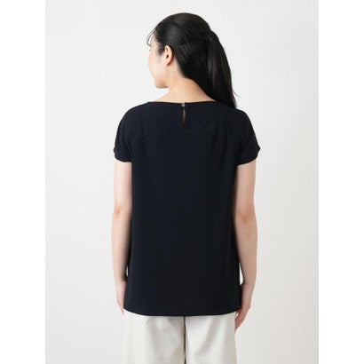 刺繍クルーネックTシャツ （ネイビー）｜詳細画像