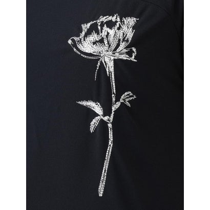 刺繍クルーネックTシャツ （ネイビー）｜詳細画像
