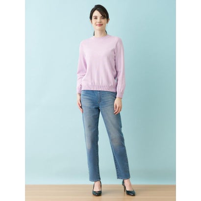 レリアン Leilian 洗えるプルオーバーニット （ラベンダー）｜詳細画像