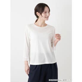 メッシュ切替クルーネックカットソー （アイボリー）