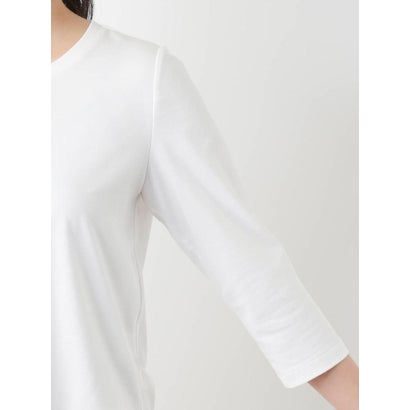 レリアン Leilian 七分袖カットソー （レッド）｜詳細画像