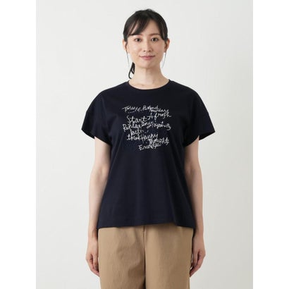 レリアン Leilian ロゴデザインTシャツ （アイボリー）｜詳細画像
