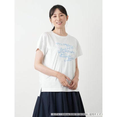 レリアン Leilian ロゴデザインTシャツ （アイボリー）｜詳細画像