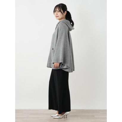 ニットポンチョ【ROCHAS Premiere】 （アッシュグレー）｜詳細画像