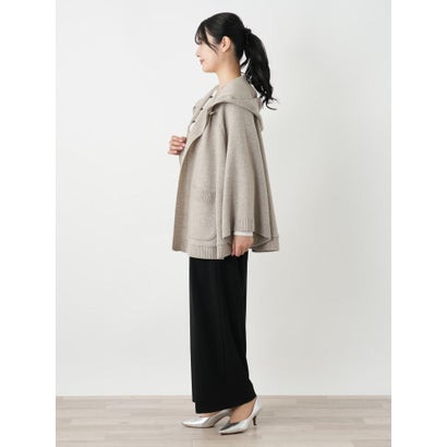 ニットポンチョ【ROCHAS Premiere】 （アッシュグレー）｜詳細画像