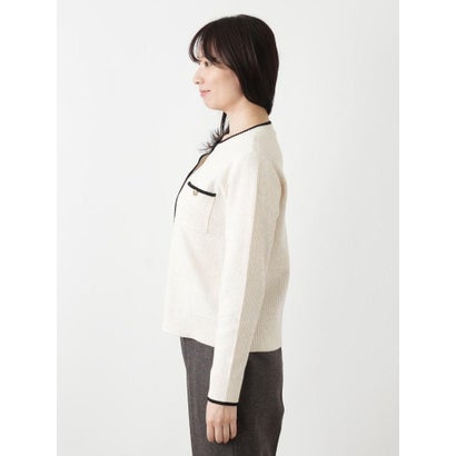 レリアン Leilian カーディガン-Leilian WHITE LABEL （アイボリー系）｜詳細画像