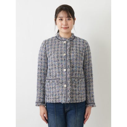 ツイードノーカラージャケット【ROCHAS Premiere】 （グレー系）｜詳細画像