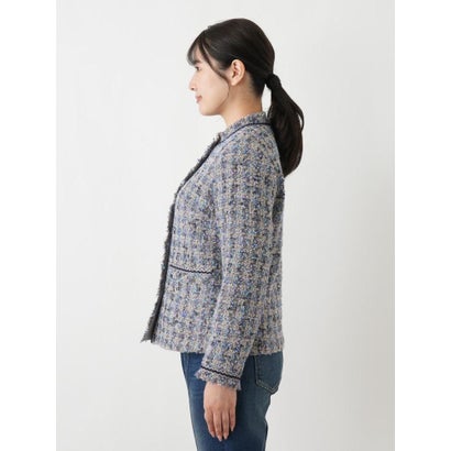 ツイードノーカラージャケット【ROCHAS Premiere】 （グレー系）｜詳細画像