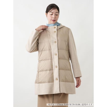 レリアンプラスハウス Leilian PLUS HOUSE ドッキングダウンコート【ROCHAS Premiere】 （ベージュ）｜詳細画像