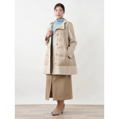 レリアンプラスハウス Leilian PLUS HOUSE ドッキングダウンコート【ROCHAS Premiere】 （ベージュ）｜詳細画像