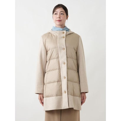 レリアンプラスハウス Leilian PLUS HOUSE ドッキングダウンコート【ROCHAS Premiere】 （ベージュ）｜詳細画像