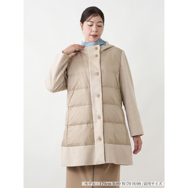 ドッキングダウンコート【ROCHAS Premiere】 （ベージュ）