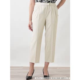 【UVケア・接触冷感・はっ水】クロップドパンツ【Leilian WHITE LABEL】 （ライトグレー）