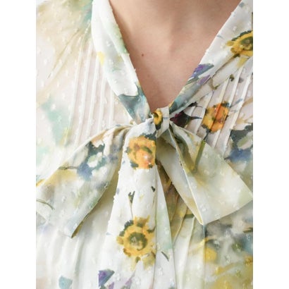 レリアンプラスハウス Leilian PLUS HOUSE ブラウス【ROCHAS Premiere】 （グリーン）｜詳細画像
