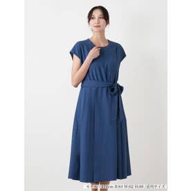 サイドプリーツワンピース【大妻女子大学コラボ商品】 （ブルー系）