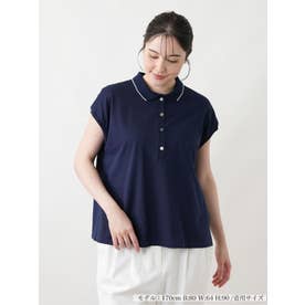 ポロシャツ【Leilian WHITE LABEL】 （ネイビー系）
