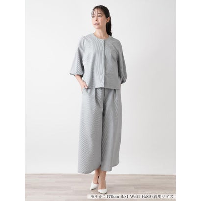 【店頭人気】ノーカラージャケット【BOURGE】 （グレー系）｜詳細画像