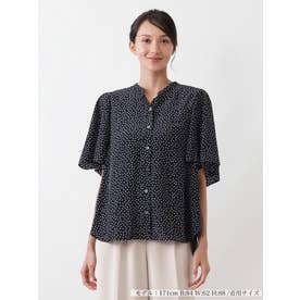 ブラウス【Leilian WHITE LABEL】 （ネイビー）