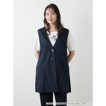 【店頭人気】Vネックベスト【プラス企画】 （ネイビー系）｜詳細画像