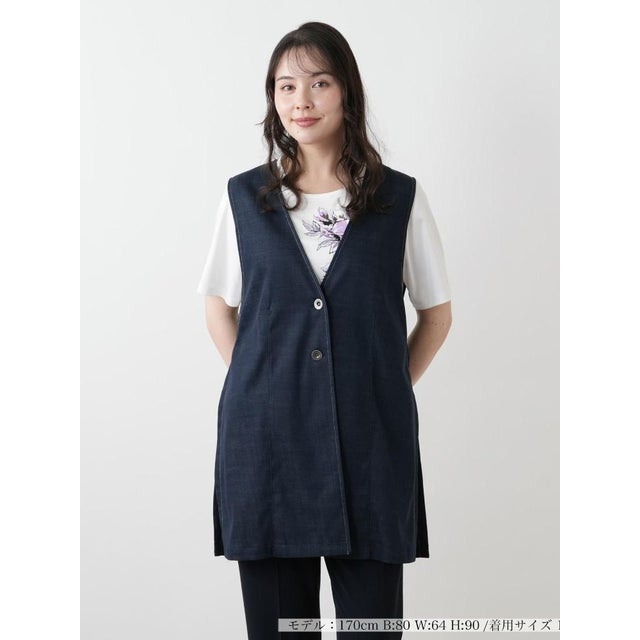 【店頭人気】Vネックベスト【プラス企画】 （ネイビー系）