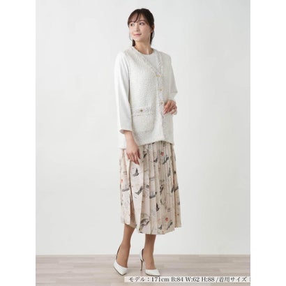 レリアンプラスハウス Leilian PLUS HOUSE 【店頭人気】ラメニットジレ【プラス企画】 （アイボリー）｜詳細画像