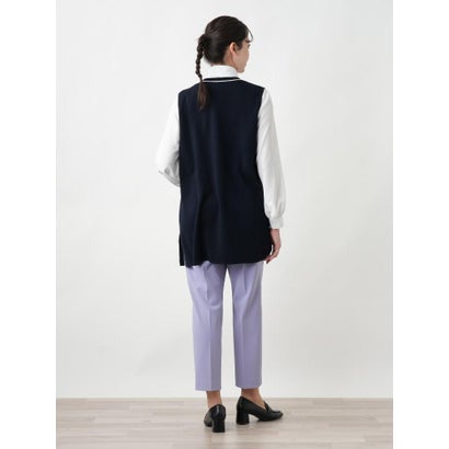 【店頭人気】Vネックニットベスト【プラス企画】 （ネイビー）｜詳細画像