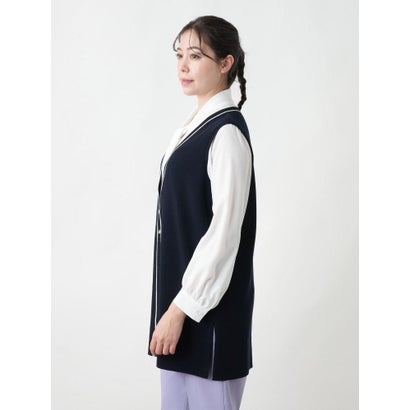 【店頭人気】Vネックニットベスト【プラス企画】 （ネイビー）｜詳細画像