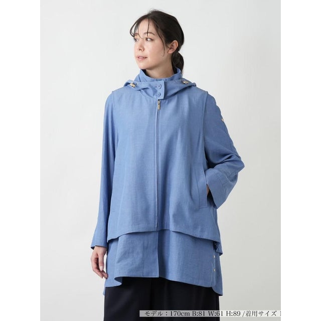 【店頭人気】3WAYコート （コバルトブルー）