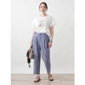 【店頭人気】【UVケア・吸水・速乾】クロップドパンツ【Leilian WHITE LABEL】 （ブルー系）