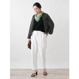 【店頭人気】クロップドパンツ【Leilian WHITE LABEL】 （アイボリー）
