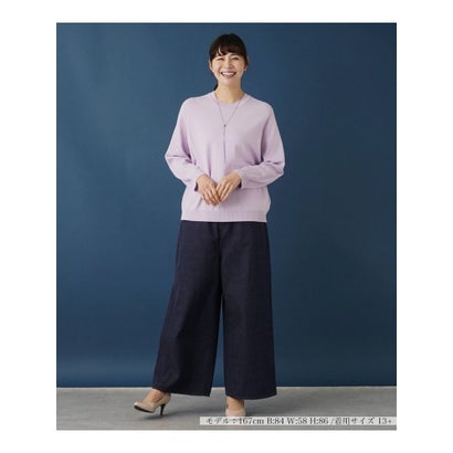 レリアンプラスハウス Leilian PLUS HOUSE 【洗える】洗えるプルオーバーニット （ライトグレー）｜詳細画像