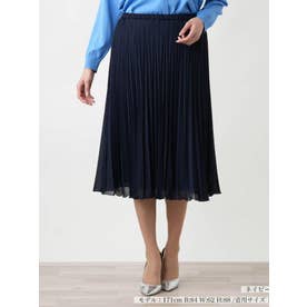 【店頭人気】プリーツロングスカート （ネイビー）