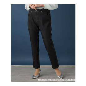 スリムテーパードデニムパンツ【L JEANS】 （ブラック）