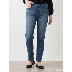 【店頭人気】ウォッシュデニムパンツ【L JEANS】 （コバルトブルー）