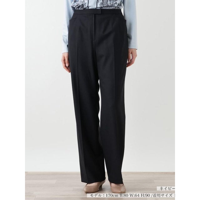 【店頭人気】ブーツカットパンツ （ネイビー）