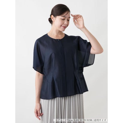 レリアンプラスハウス Leilian PLUS HOUSE ブラウス【Leilian WHITE LABEL】 （ネイビー）｜詳細画像