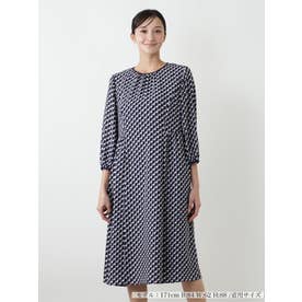 【店頭人気】洗えるワンピース （ネイビー系）