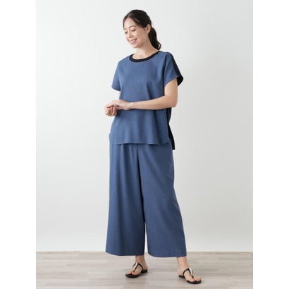 レリアンプラスハウス Leilian PLUS HOUSE 【店頭人気】異素材切替カットソー （ベージュ）｜詳細画像