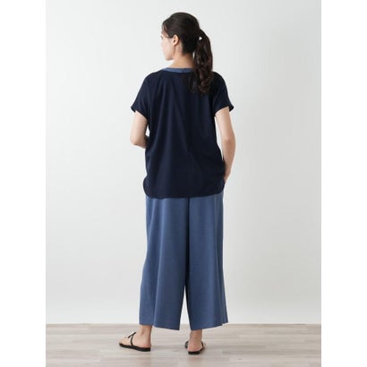 レリアンプラスハウス Leilian PLUS HOUSE 【店頭人気】異素材切替カットソー （ベージュ）｜詳細画像