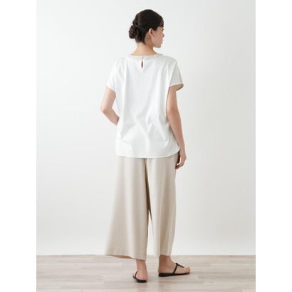 レリアンプラスハウス Leilian PLUS HOUSE 【店頭人気】異素材切替カットソー （ベージュ）｜詳細画像