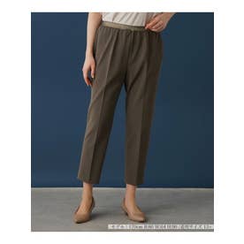 【はっ水】【店頭人気】ラメゴムクロップドパンツ （モスグリーン）