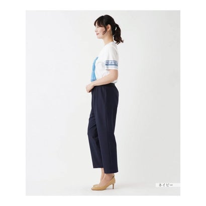 【店頭人気】ストレッチクロップドテーパードパンツ （モスグリーン）｜詳細画像