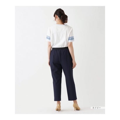 【店頭人気】ストレッチクロップドテーパードパンツ （モスグリーン）｜詳細画像