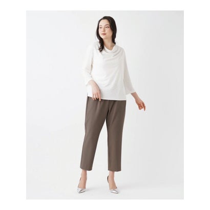 【店頭人気】ストレッチクロップドテーパードパンツ （モスグリーン）｜詳細画像