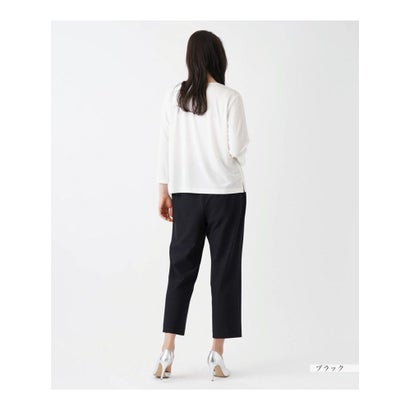 【店頭人気】ストレッチクロップドテーパードパンツ （モスグリーン）｜詳細画像