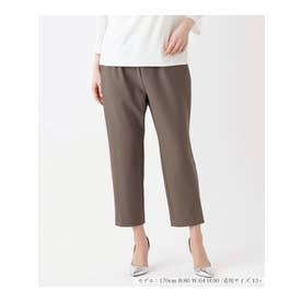 【店頭人気】ストレッチクロップドテーパードパンツ （モスグリーン）