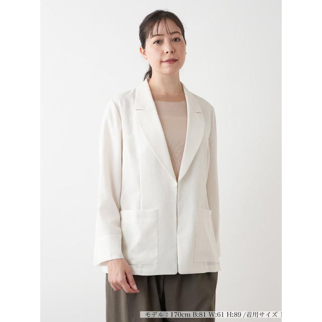 【店頭人気】ドロストジャケット【BOURGE】 （アイボリー）