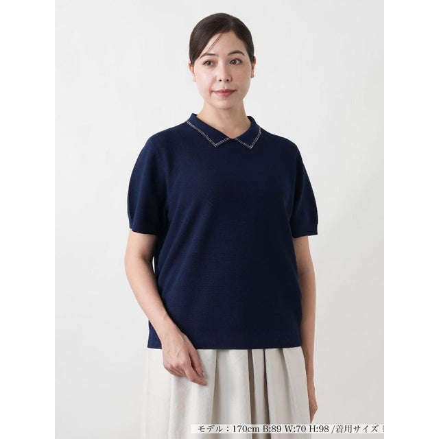 セーター【Leilian WHITE LABEL】 （ネイビー）