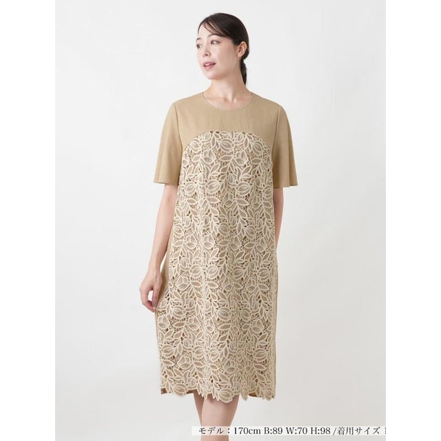 ワンピース【Leilian WHITE LABEL】 （ベージュ）
